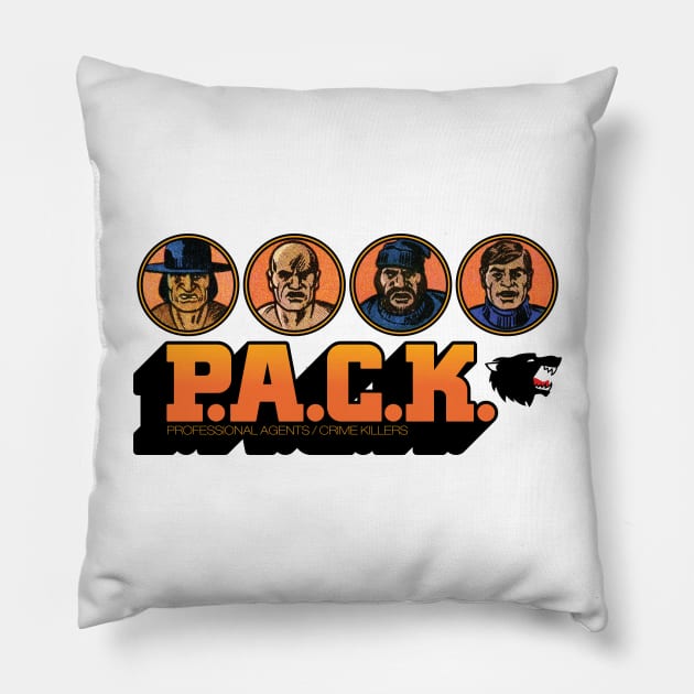 P.A.C.K. - Professional Agents Crime Killers Pillow by HustlerofCultures