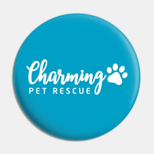 Charming Pet Rescue Logo - White Pin