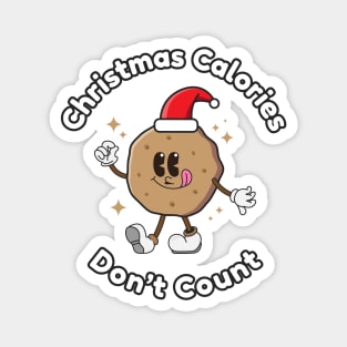 Illustration of chocolate cookies with a Christmas hat Magnet