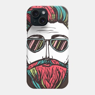 Mens Funny Hipster Beard  T-Shirt Gift Phone Case