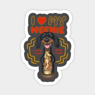 I Love My Weenie Doxie Dog Magnet