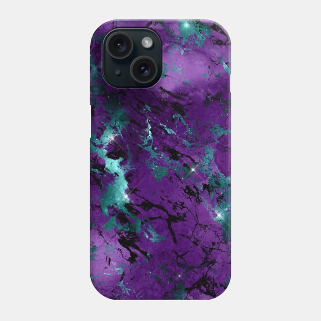 Luxurious purple marble Phone Case by My Tiny Apartment