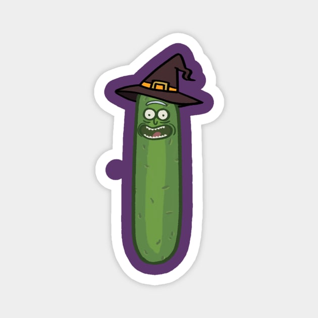 Halloween pickle cartoon Magnet by ballooonfish