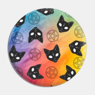 Pentagram Cats Pin