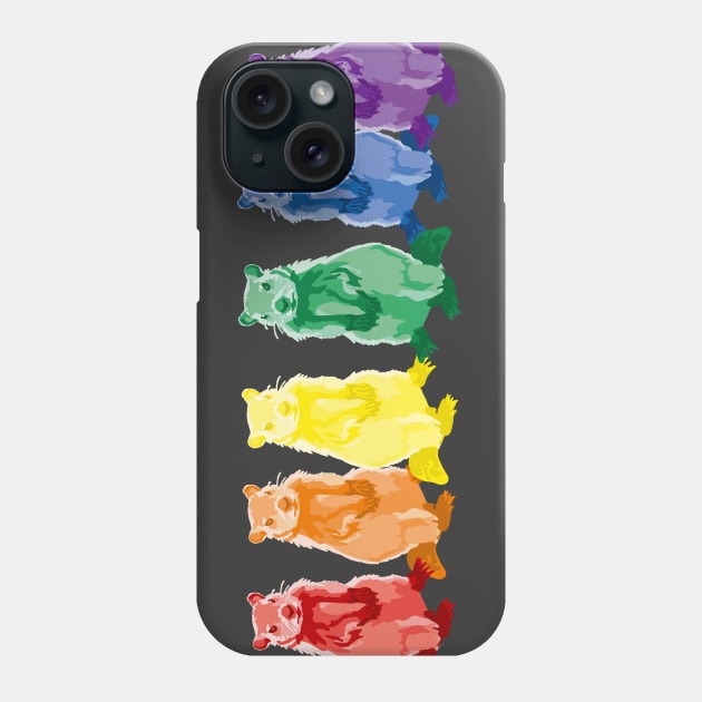 Rainbow Groundhogs Phone Case by Slightly Unhinged
