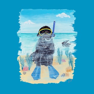 Snorkeling Nautical Newf in the Sea T-Shirt