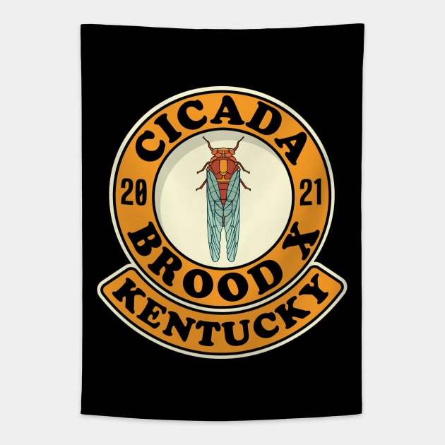 Cicada 2021 Brood X Kentucky KY Tapestry by Huhnerdieb Apparel