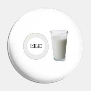 Milk with White Saucer Pin