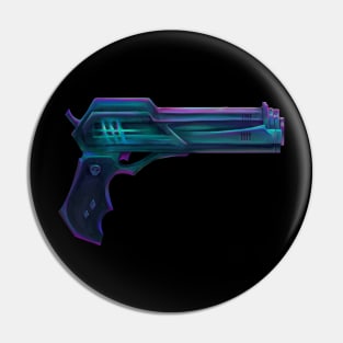 Cyberpunk Skull Pistol Gun Blaster Pin