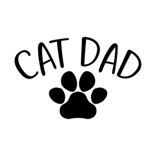 Cat Dad - Cute Cat Paw - Cat Owner & Cat Lover Gift For Men T-Shirt