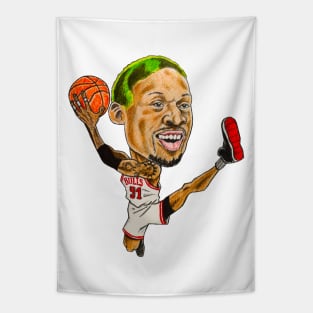 Dennis Rodman Caricature Tapestry