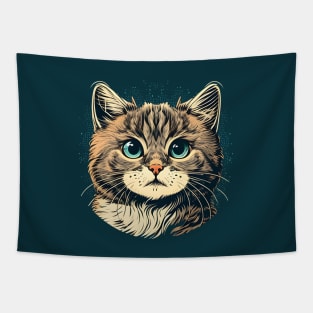 Happy Kitten Cat Face - Be happy Everyday Tapestry