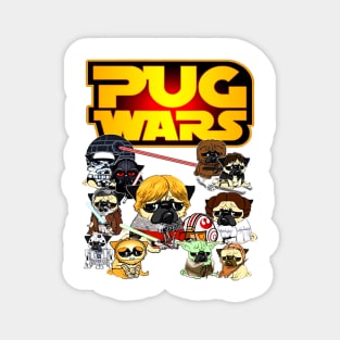 Pug Wars Magnet