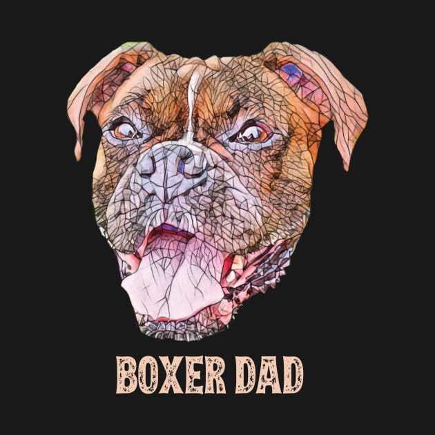 Boxer Dad Father's Day Gift by DoggyStyles