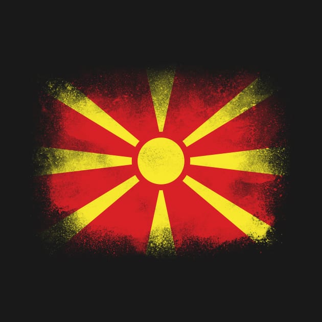 North Macedonia Flag by psychoshadow