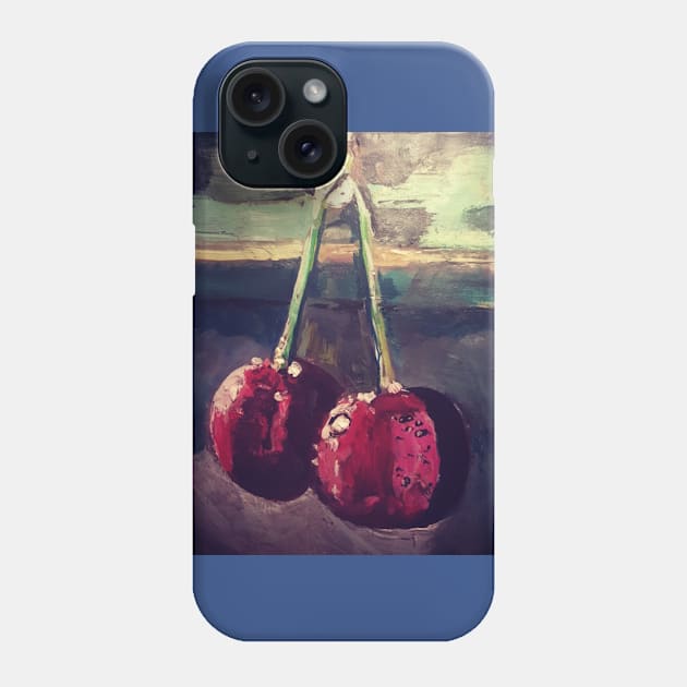 Cherries Phone Case by Cherie Salinas