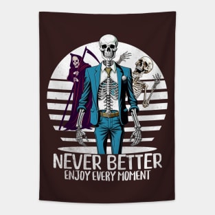 Never better successful skeleton Tapestry