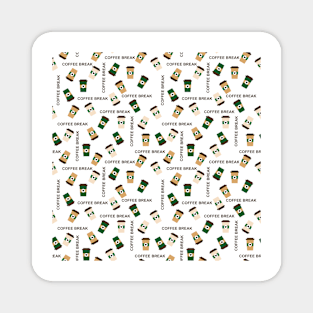 Coffee break pattern Magnet