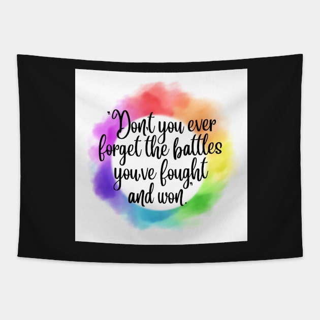 West Wing Don't Forget the Battles You've Won Tapestry by baranskini