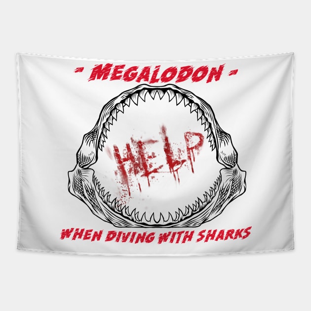 Megalodon Tapestry by Phillie717