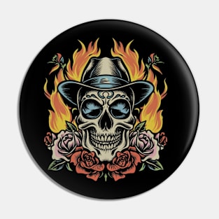 Inferno Ignition Vintage Tattoo - Fiery Iconic Pin