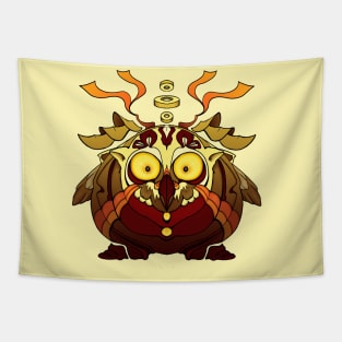 Fierce Owl Man Tapestry