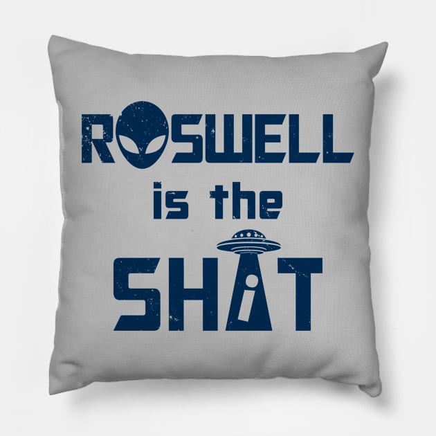 Funny Retro Vintage Alien UFO Roswell Conspiracy Theory I Love Aliens Slogan Pillow by Originals By Boggs