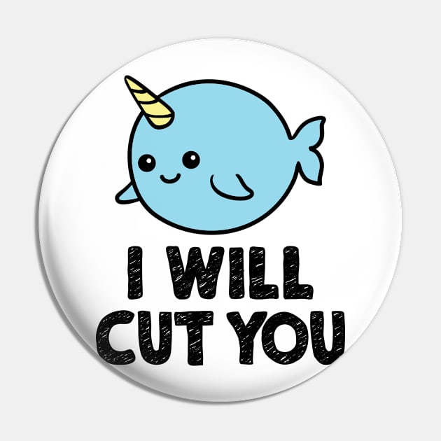 Sarcastic Narwhal Shirt Pin by redbarron