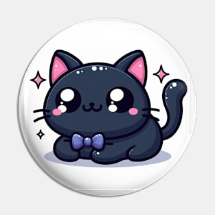 Kawaii Black Cat Pin