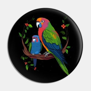 Parakeet Fathers Day Pin