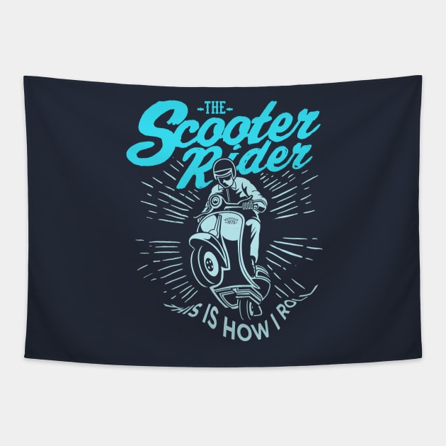 Scooter Driver | motor rider Tapestry by OutfittersAve