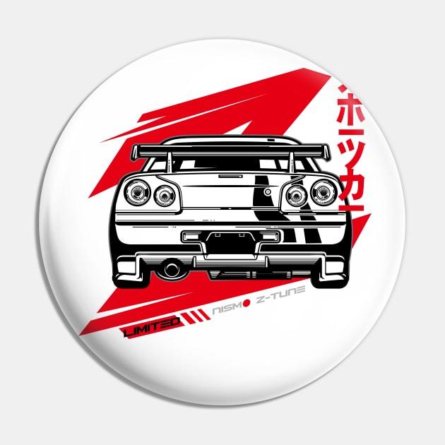 Nissan R34 Back view Pin by Tjhtt Autoarts