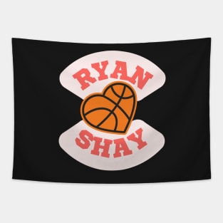 Ryan Shay Basketball Heart - The Right Move Tapestry