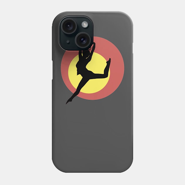 Dancing Silhouette with Coloured Circles Phone Case by shellysom91