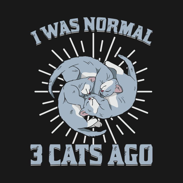 I Was Normal 3 Cats Ago Animal Lover Gift by Dolde08