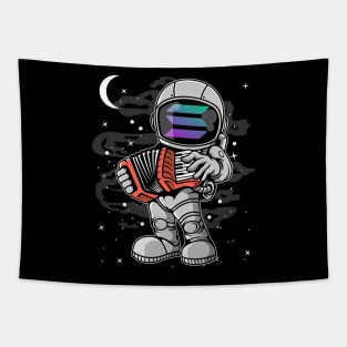 Astronaut Accordion Solana SOL Coin To The Moon Crypto Token Cryptocurrency Blockchain Wallet Birthday Gift For Men Women Kids Tapestry