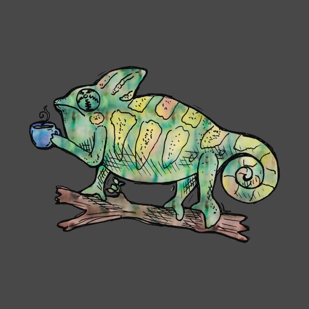 Coffee Chameleon by LyddieDoodles