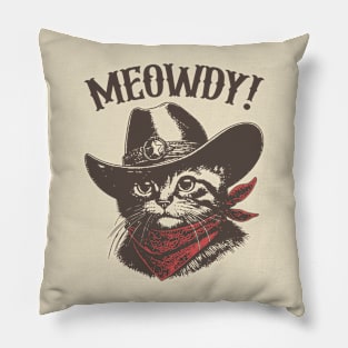 Meowdy Cat Pillow
