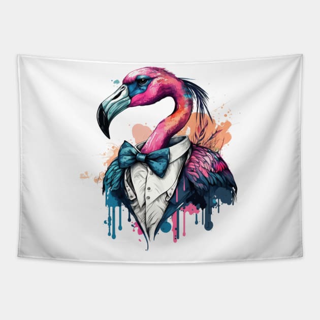 Flamingo Finesse Tapestry by King Hoopoe