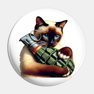 Cat and Grenade Pin