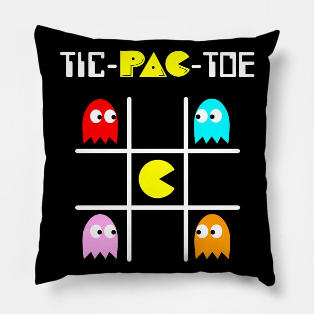 Tic-Pac-Toe Pillow by LegitHooligan