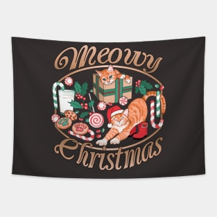 Feline Festive - Ginger Cats Tapestry