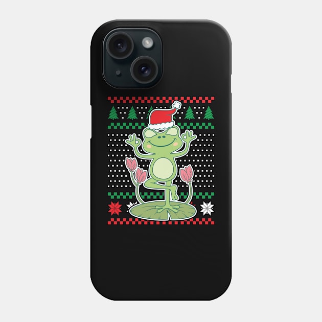 Ugly Christmas Sweaters Cottagecore Frog Phone Case by JS Arts