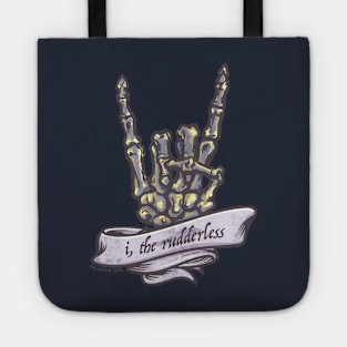 "I, The Rudderless" Skeleton Horned-Hand Tote