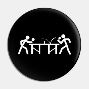 Ping Pong Table Tennis Stick Figures Player Pin