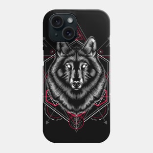 The Wolf sacred geometry Phone Case