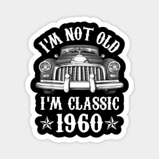 62 Year Old Vintage 1960 Classic Car 62nd Birthday Gifts Magnet