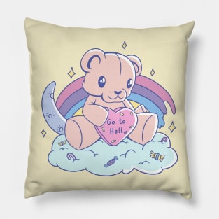 Cute Bear - Go T Hell Pillow