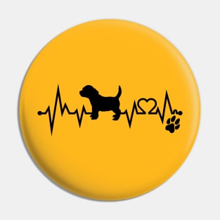 Beagle Dog Heartbeat Pin