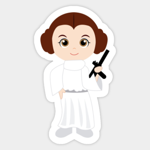 Little Leia Princess Leia Aufkleber Teepublic De